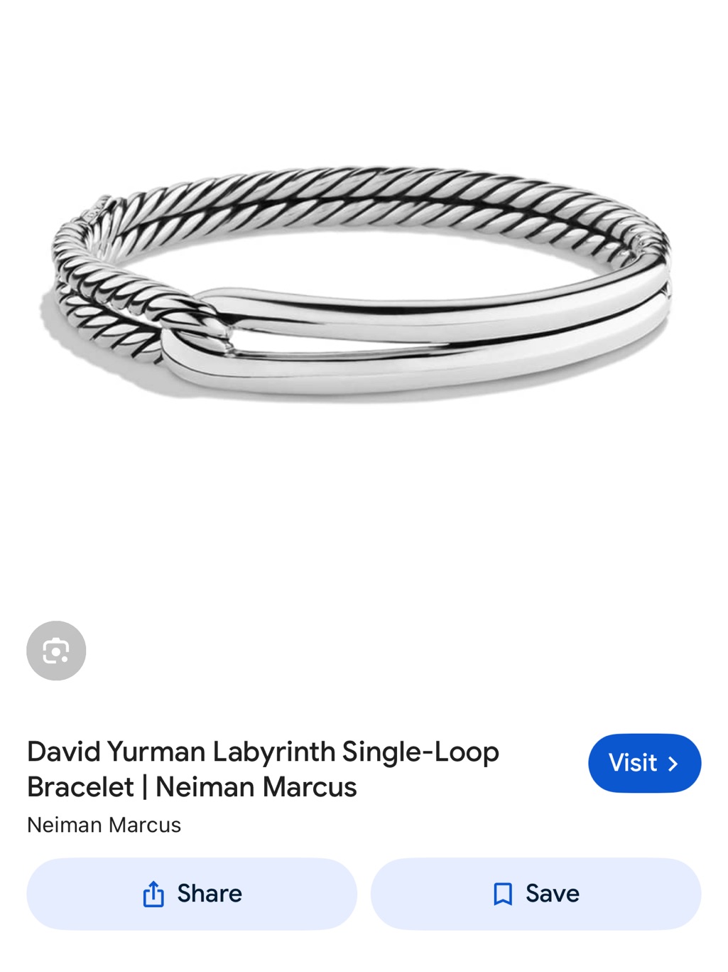 David Yurman Labyrinth Single-Loop Bracelet- Sterling Silver